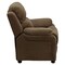 Emma and Oliver Deluxe Padded Contemporary Kids Recliner with Storage Arms
